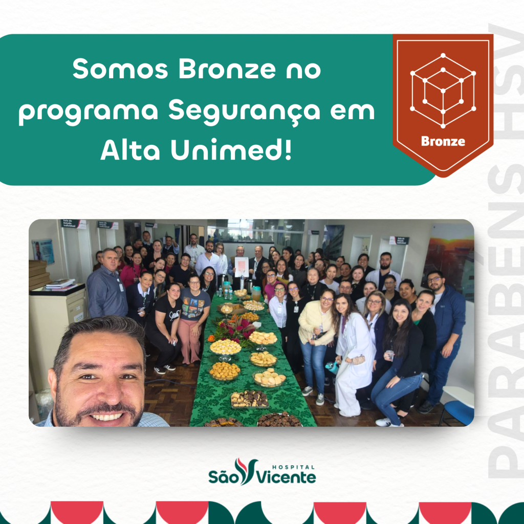 Somos Bronze no programa Segurança em Alta Unimed!