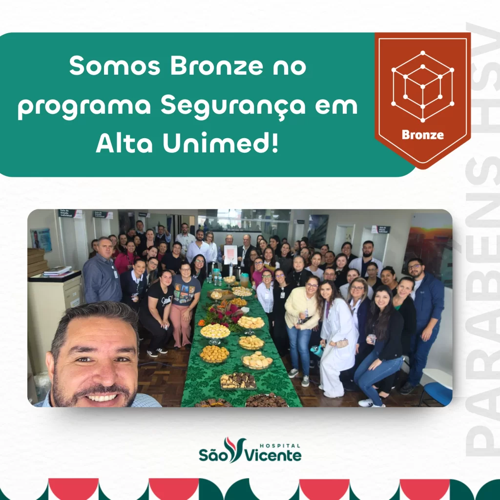 Somos Bronze no programa Segurança em Alta Unimed!